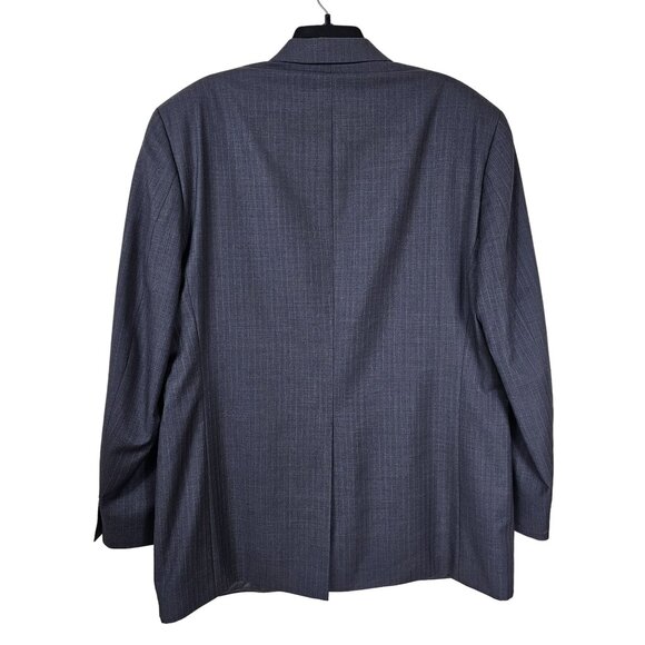 Lauren Ralph Lauren Mens Pinstripe Wool Blazer Jacket Sz 44L Gray Quiet Luxury - Picture 2 of 13